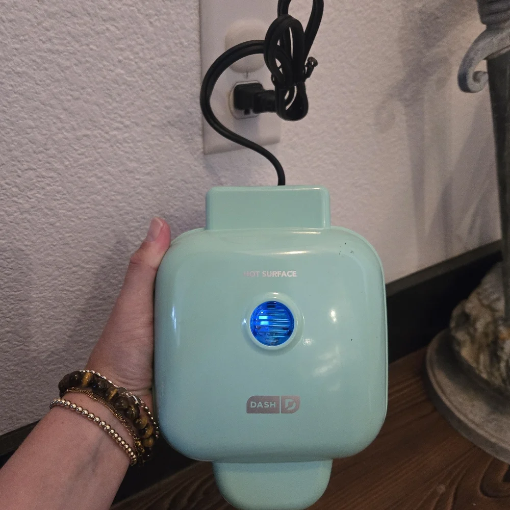 Dash Waffle Stick Maker Table Top Small Kitchen Appliances Aqua Blue Kids NEW